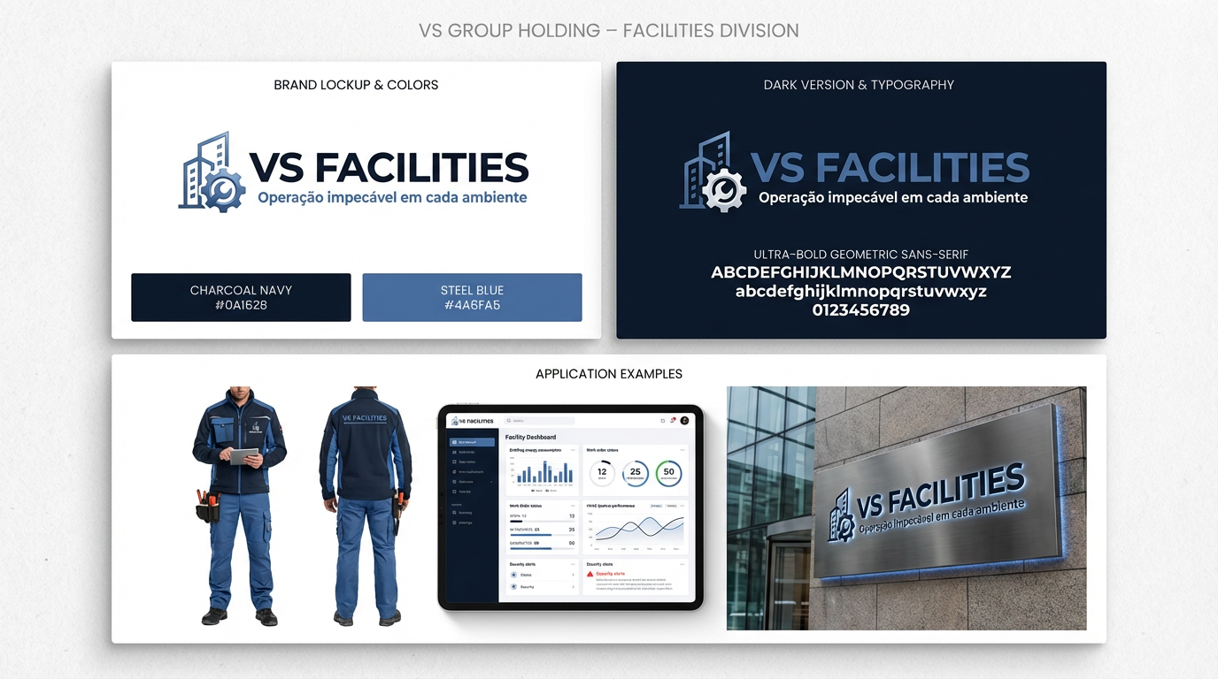 VS Facilities — identidade visual da empresa de gestão de facilities do grupo