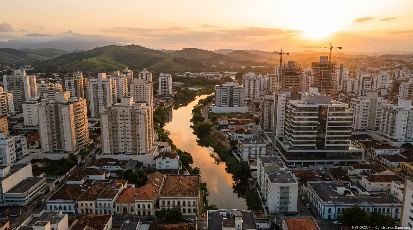 Vista aérea de Itaperuna RJ — o território que a VS GROUP vai dominar
