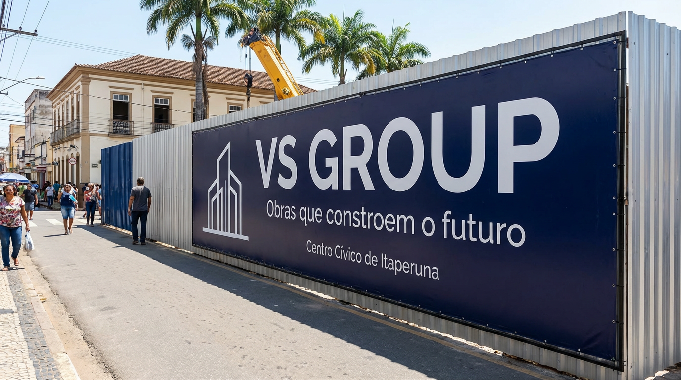 Tapume de obra VS GROUP em Itaperuna