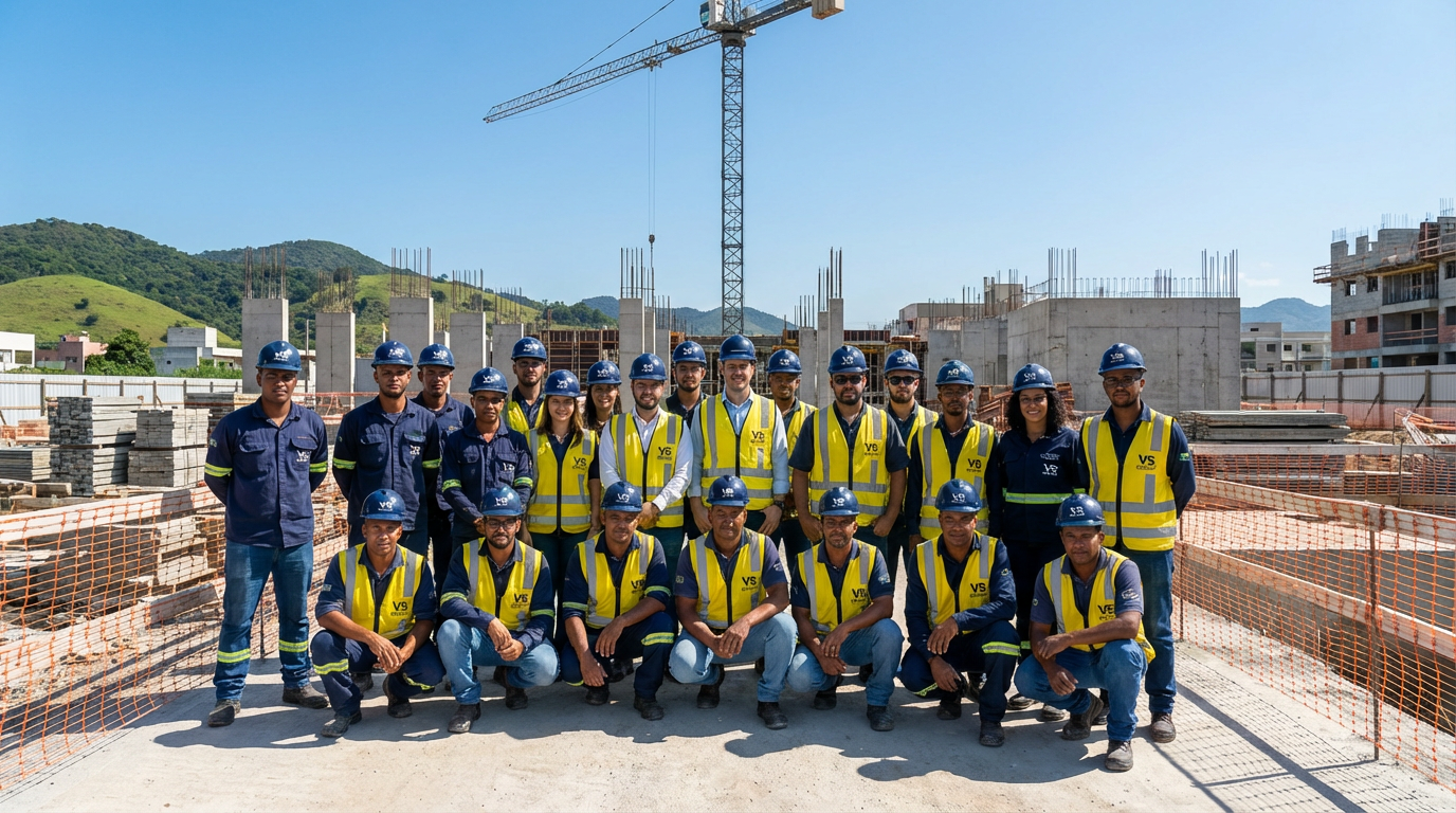 Uniformes e EPIs VS GROUP no canteiro